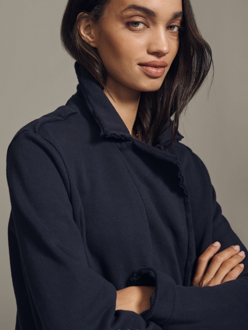 NWT: Baritone Blue Knit Peacoat (M) by Pilcro - Picture 4 of 4